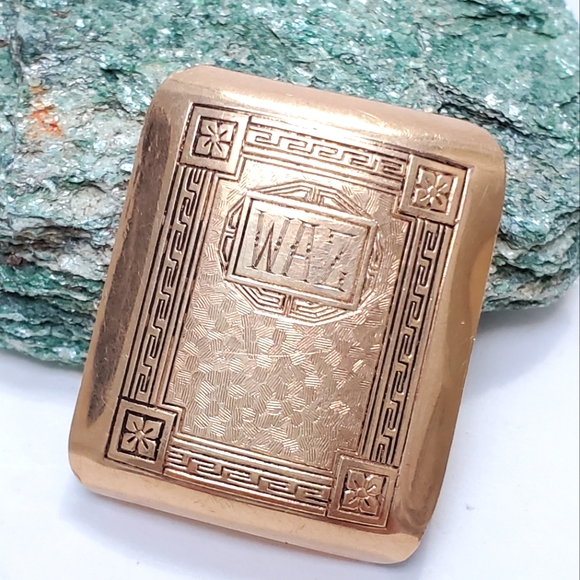 12k Yellow Gold Belt Buckle 16 grams Greco-Roman Design Medium Father Day - Picture 6 of 15